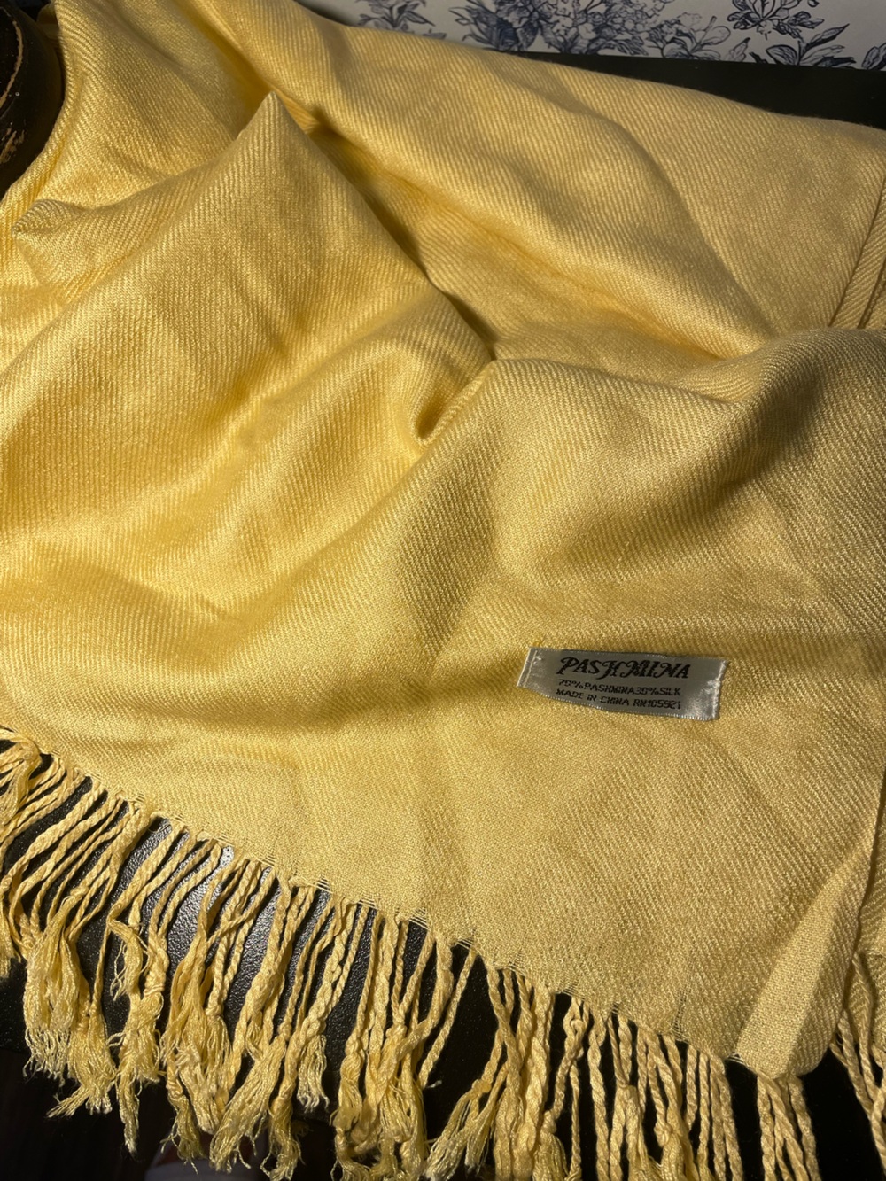 pashmina Bright Yellow Fringe Pashmina Wrap
